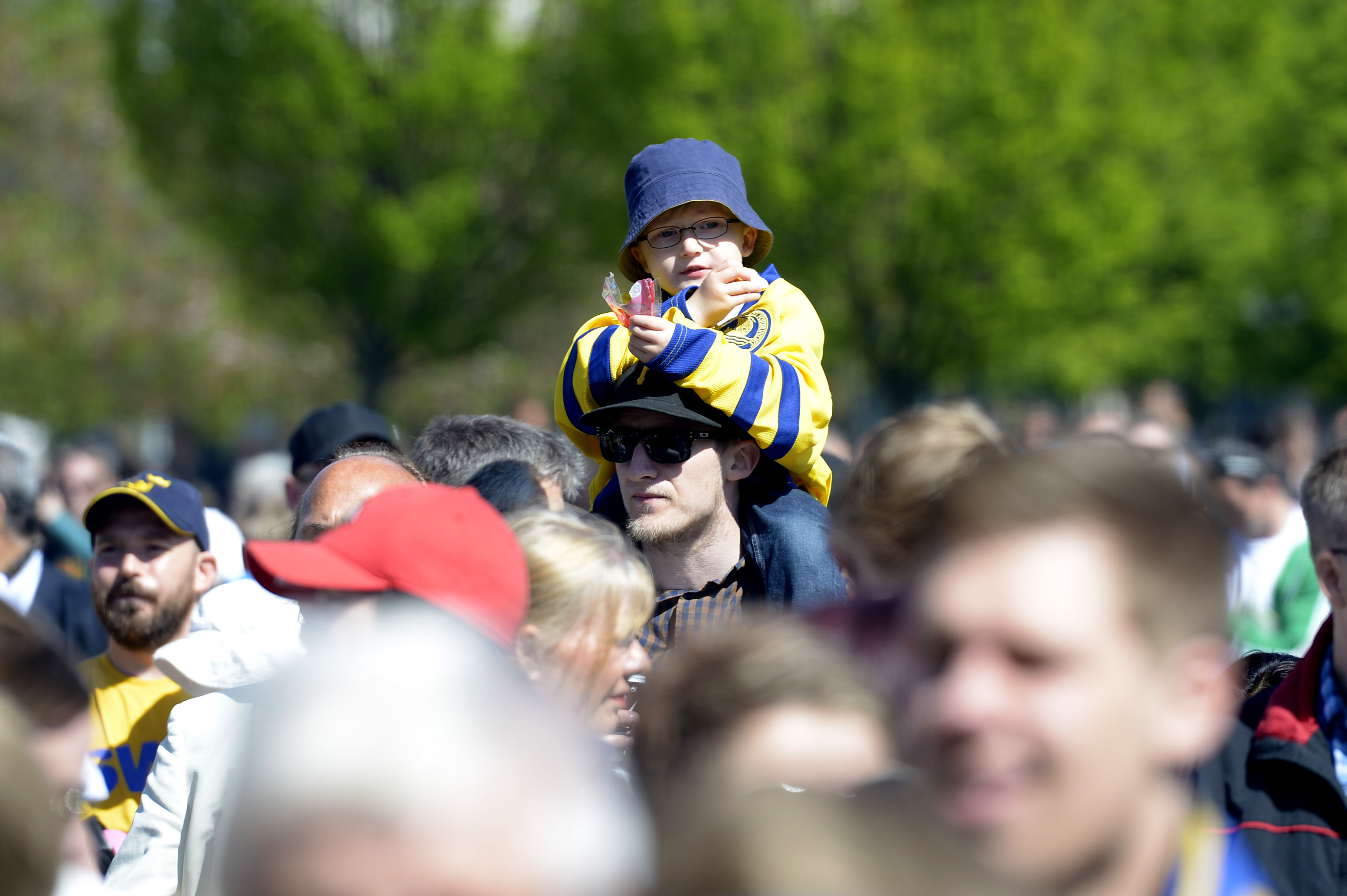 Tre Kronor, VM-guld, Kungsträdgården, Schweiz