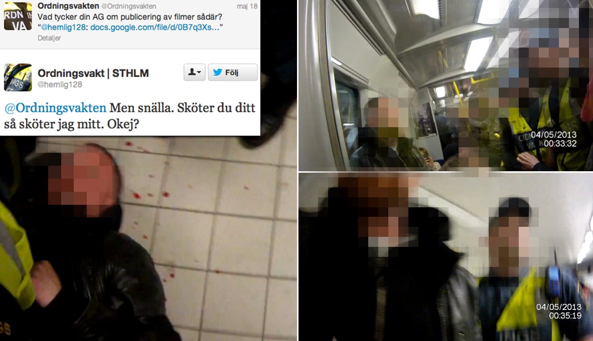 Film, Stockholms central, Polis, Ingripande, Twitter, Ordningsvakt, tunnelbana