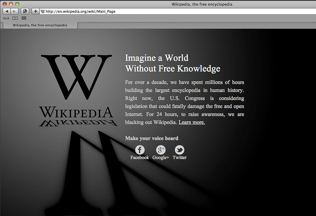 Internet, Wikipedia, Protester, Fildelning, Upphovsrätt, Protest, SOPA