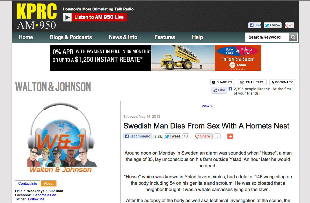 Man, Skämtsajt, Nyheterna Sverige, Dödsfall, Bikupa, sex