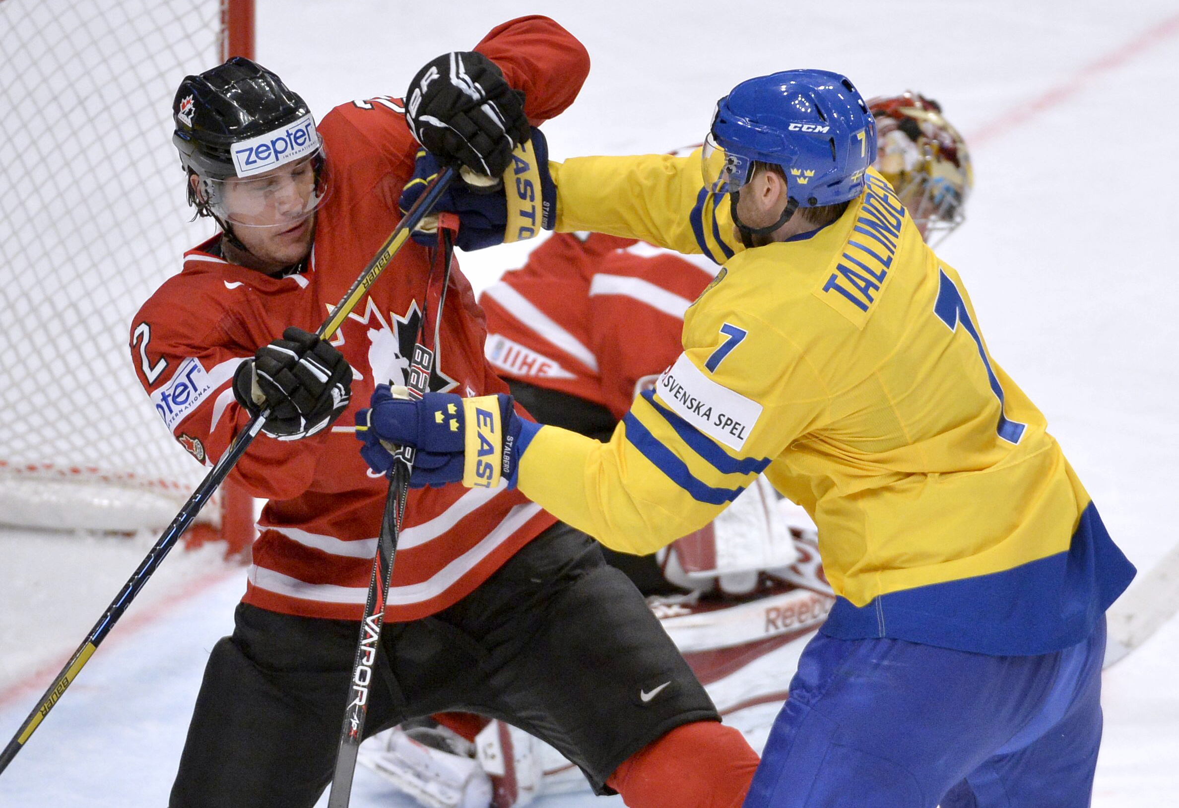 ishockey, Jonas Enroth, Sverige, Steven Stamkos, VM, Kanada, Globen