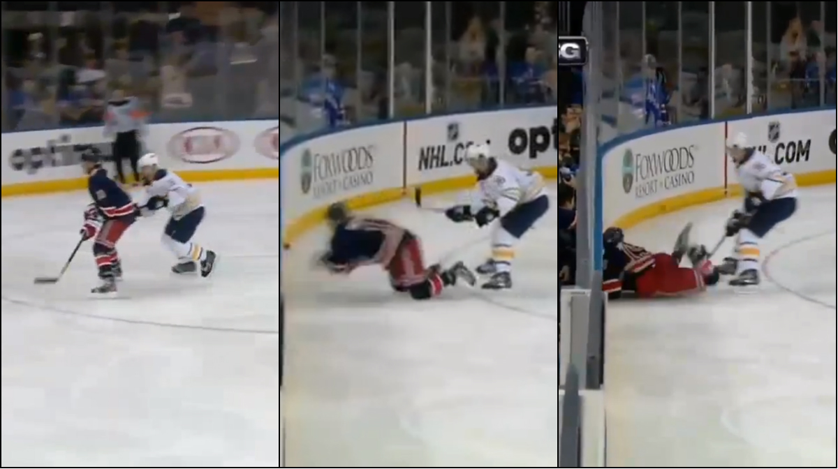 Buffalo Sabres, New York Rangers, Tackling, Patrick Kaleta, Brad Richards, John Tortorella