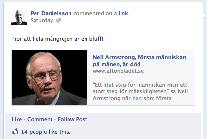 Konspiration, Neil Armstrong, månlandningen
