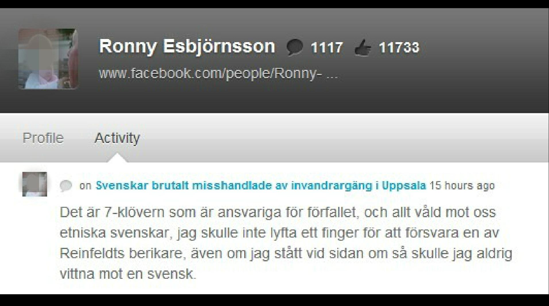 Hot, Politik, Moderaterna, Polis, Ronny Esbjörnsson, SD, Tobias Billström, Säpo, Sverigedemokraterna, Fredrik Reinfeldt, Anders Borg