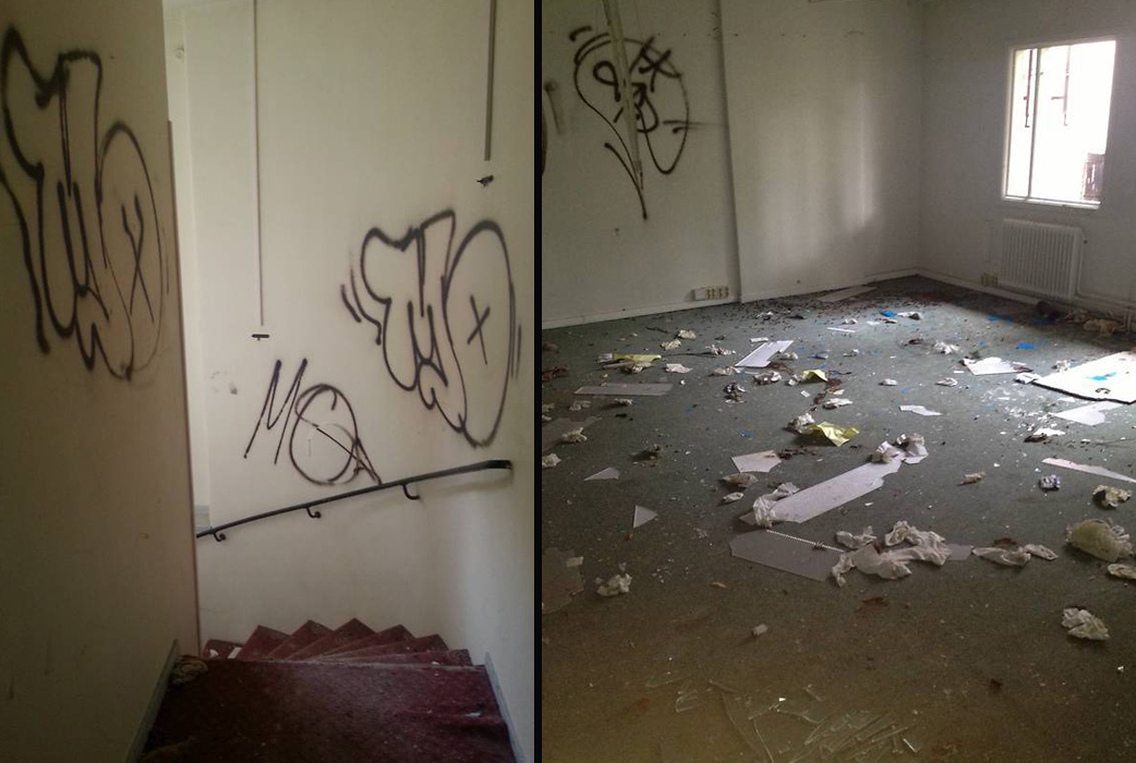 Kristineberg, Polis, Hemlosa, hotell