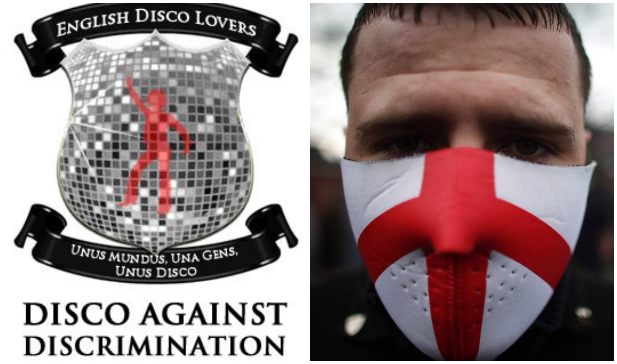  Disco,  English Disco Lovers, Kupp, Google, Twitter,  EDL, English Defence League, Storbritannien, Facebook