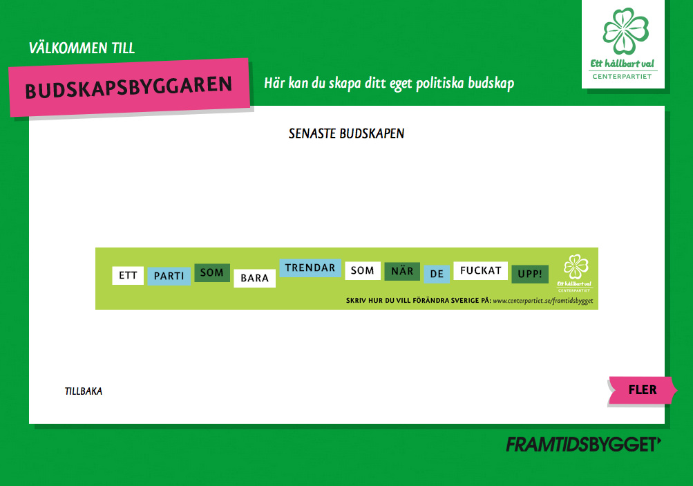Wiki, Centerpartiet,  Budskapsbyggaren,  Jonas Nyström