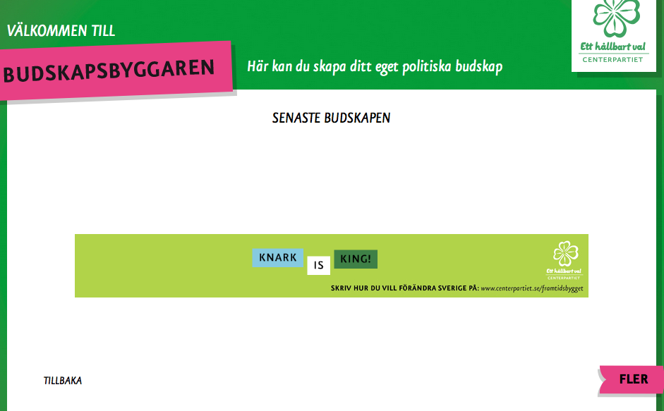 Wiki,  Budskapsbyggaren, Centerpartiet,  Jonas Nyström