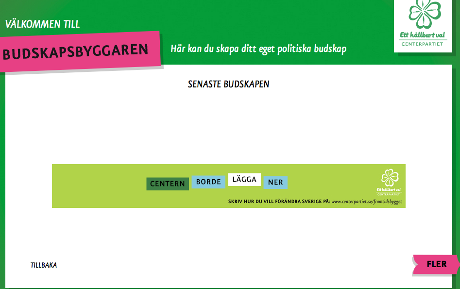 Wiki,  Budskapsbyggaren, Centerpartiet,  Jonas Nyström