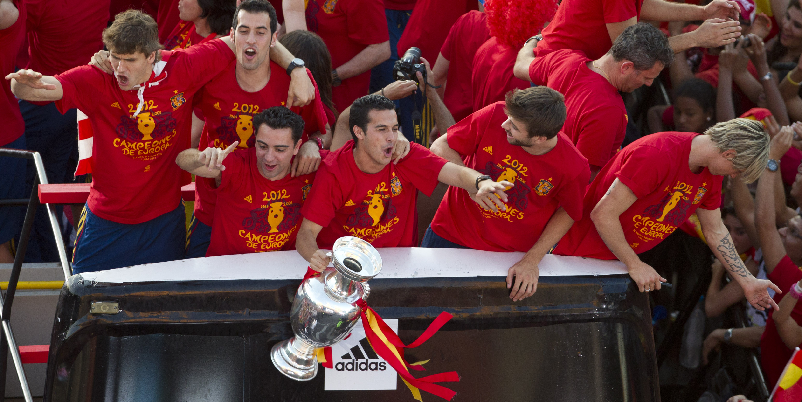 Fotboll, Mästare, Spanien, EM, Fest, La Roja, Madrid, Juan Carlos