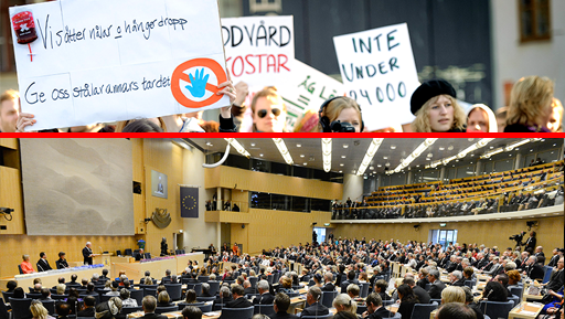 Riksdagen, Arvode, Sjuksköterskor,  Löneupproret, vänsterpartiet