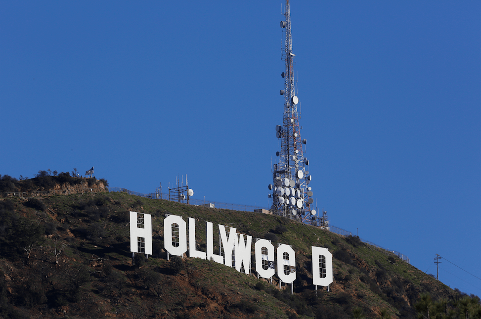 Hollywoodskylten vandaliserad