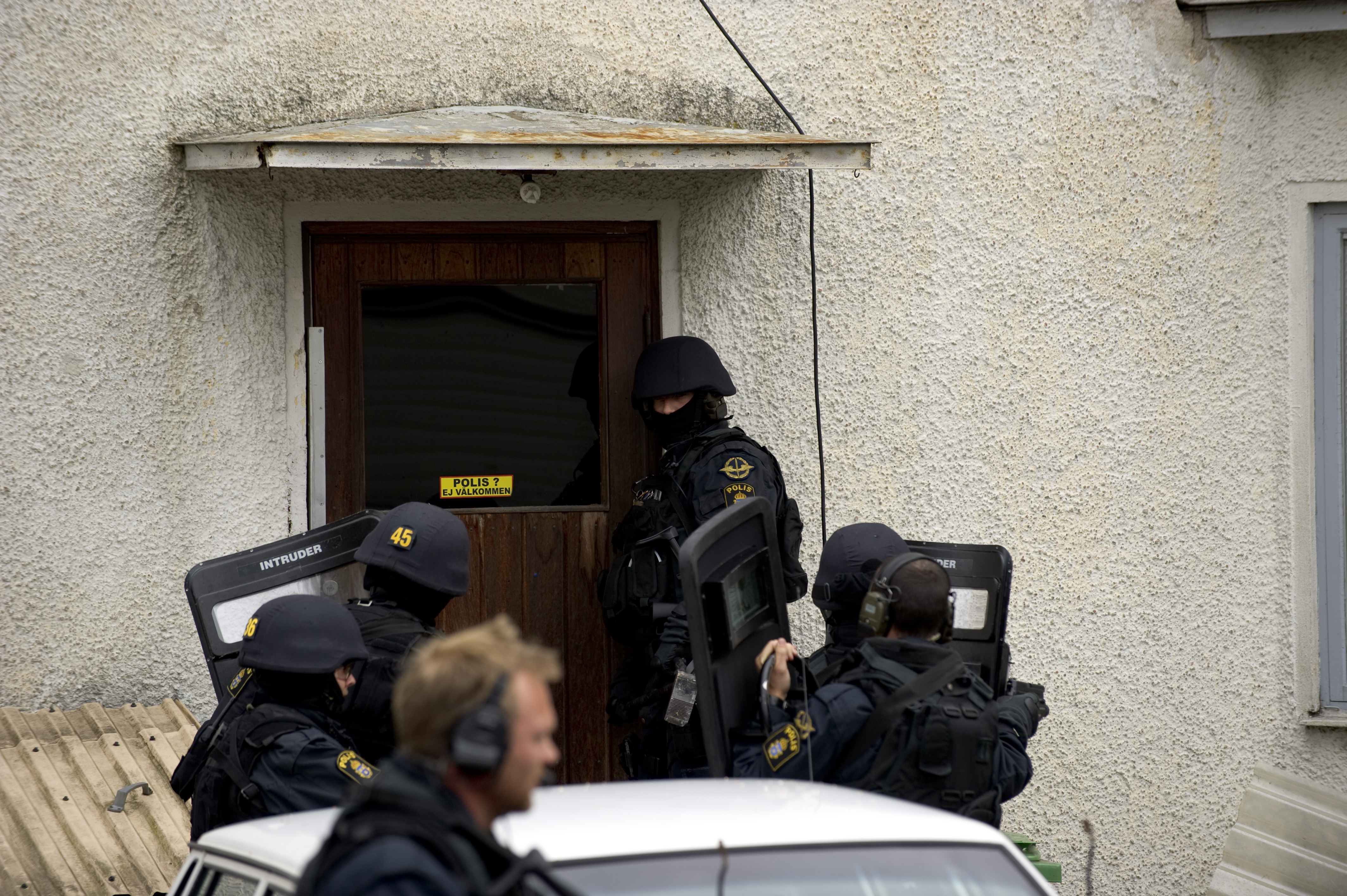 Polisrazzia, Bandidos, Polis, MC-gang, Kriminellt, Fest, Gang