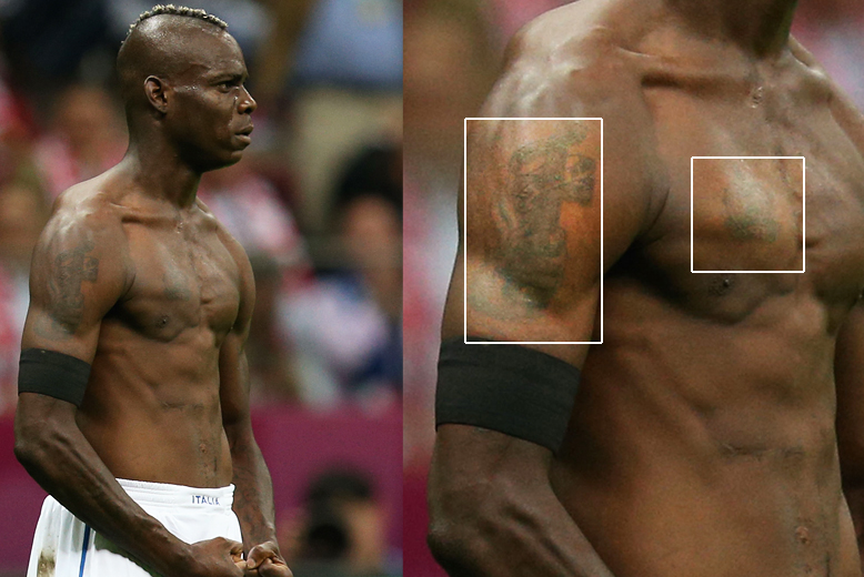 Fotboll, Italien, Tatueringar, Mario Balotelli, EM, EM-nyheter, Tyskland