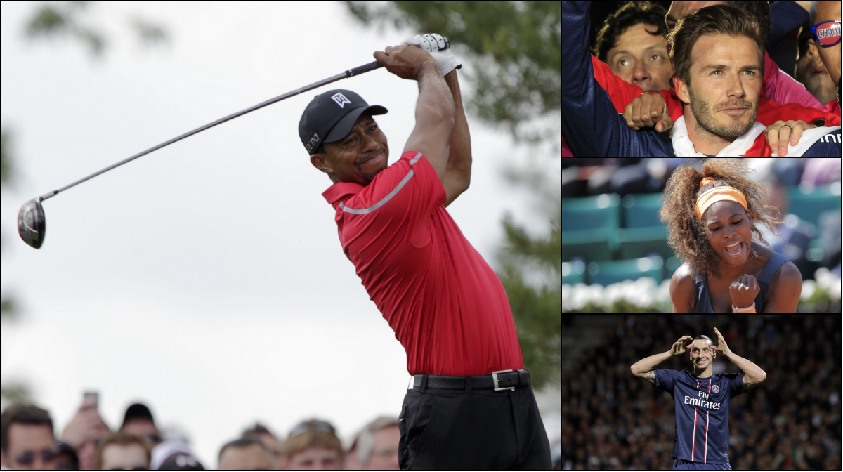 Världens rikaste idrottare, Tiger Woods, Zlatan Ibrahimovic, Serena Williams