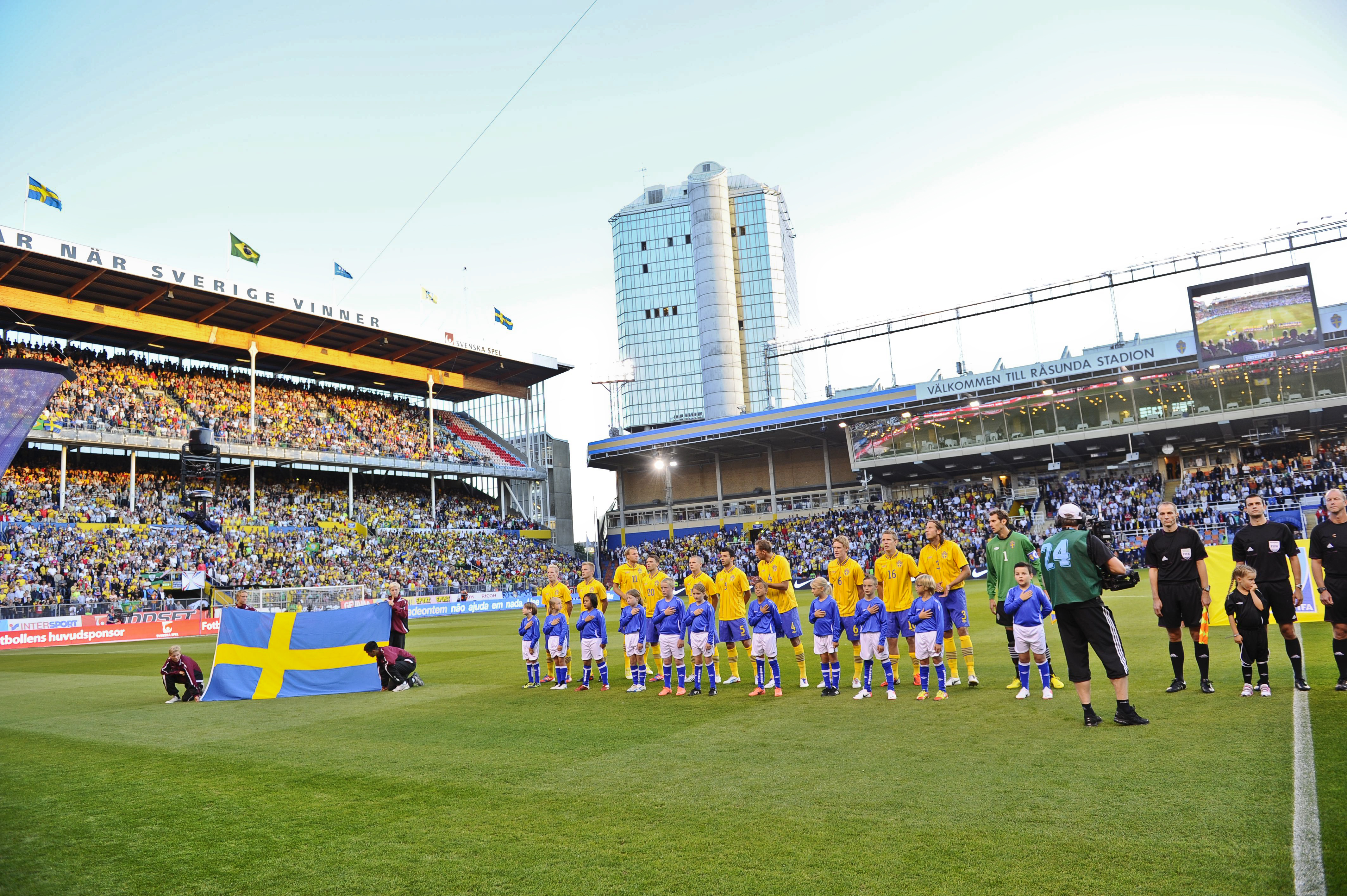 Fotboll, Råsunda, Sverige, Landskamp, Brasilien