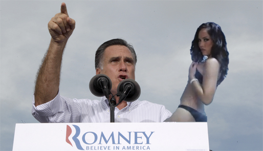 Kristine Rose, porrstjärna, Mitt Romney