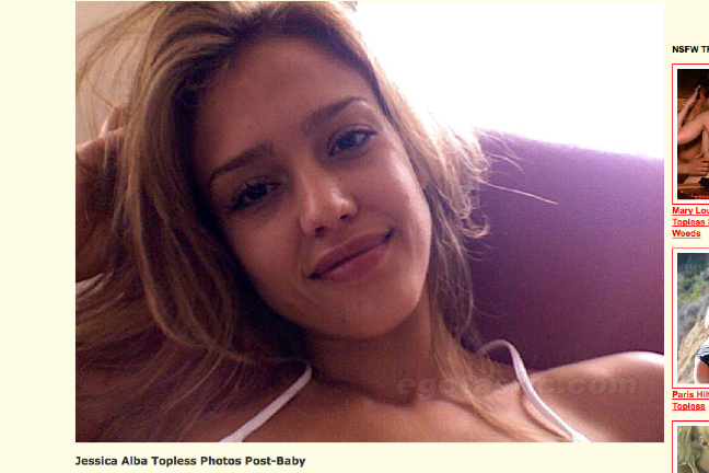 Nakenbilder, Topless, Jessica Alba, Hollywood, Filmstjärna