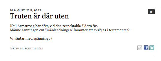 Neil Armstrong, månlandningen, Konspiration