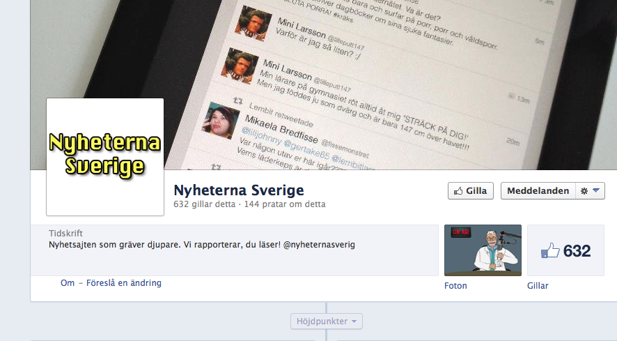 Bikupa, Man, Nyheterna Sverige, sex, Dödsfall, Skämtsajt