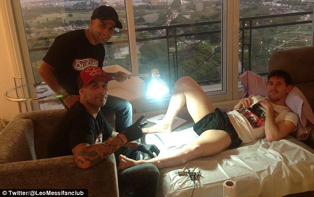 Thiago, Hyllning, Lionel Messi, Sonen, Tatuering