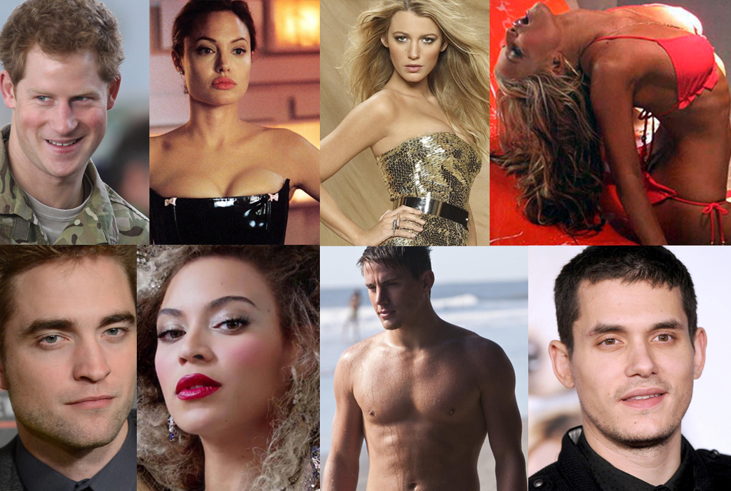 Angelina Jolie, Jennifer Lopez, Taylor Swift, Prins Harry, sex