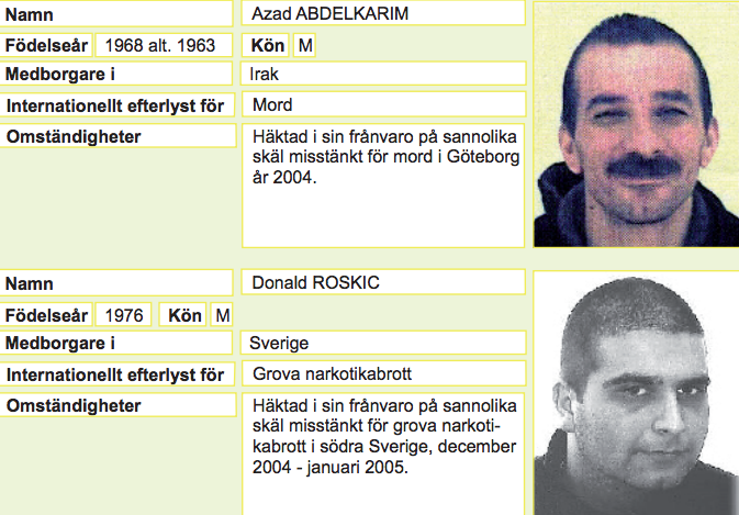 Efterlyst, Narkotika, Ikaroslistan, mord, Denho Acar, Polis, Acar, Kriminellt, Bedrageri, Original Gangsters, Goteborg, Bedragare