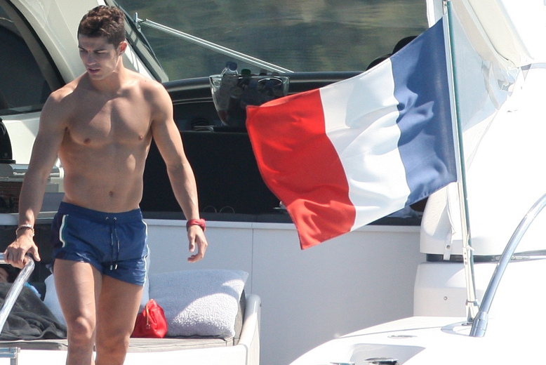 Modell, Yacht, Irina Shayk, Beach, Ronaldo, Lyx, 2012, Barn, Bikini, Cristiano Ronaldo, Semester, kändis, Stjärna, Fotboll, Flickvänner