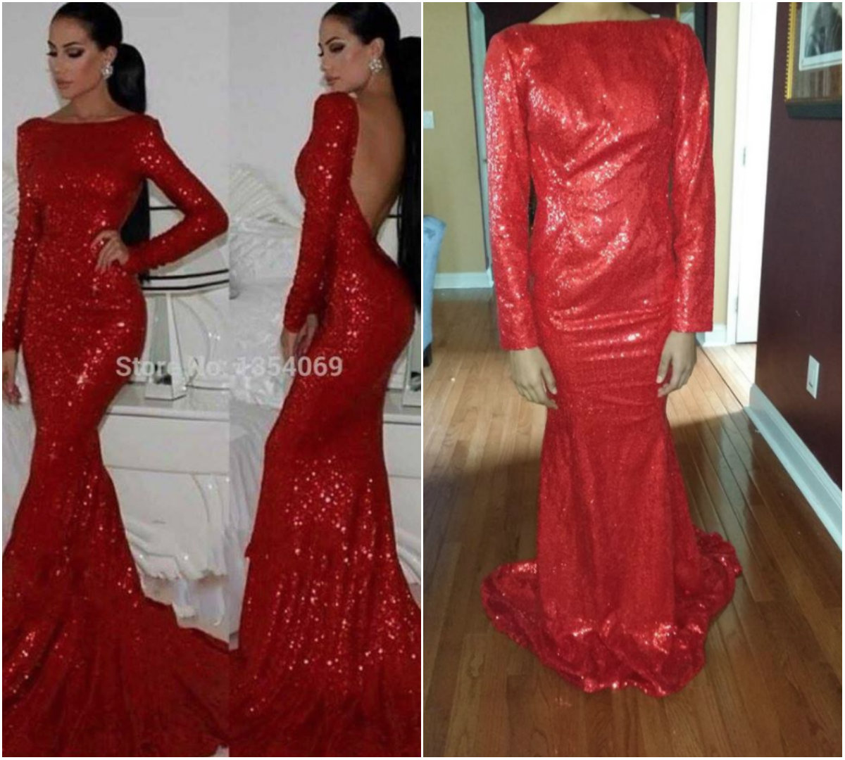 Röd klänning fail