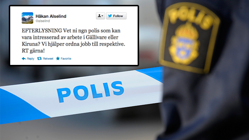 Twitter, Polisen,  Håkan Alselind, Kiruna, Gällivare