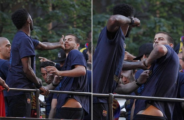 Alex Song, Gerard Pique, Barcelona
