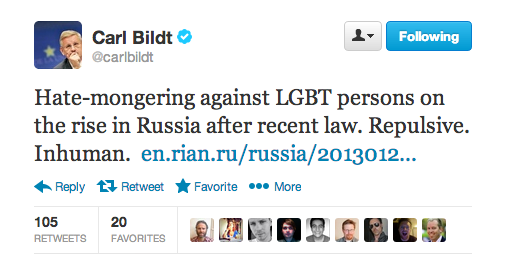 Rättigheter, Pride, Stockholm Pride, Carl Bildt,  Omänskligt, Ryssland, HBTQ
