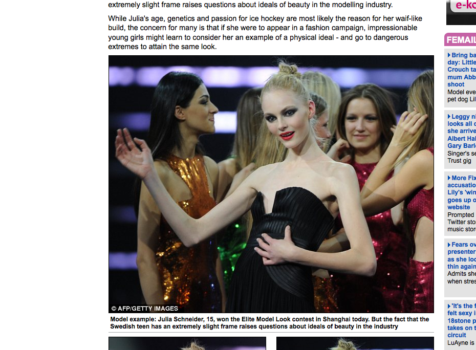 Anorexi, Top Model, Vikt, Modeveckan