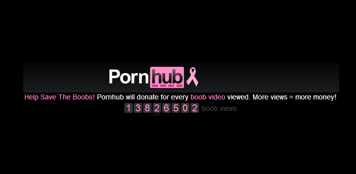 Cancerfonden, Pornhub, Rosa Bandet