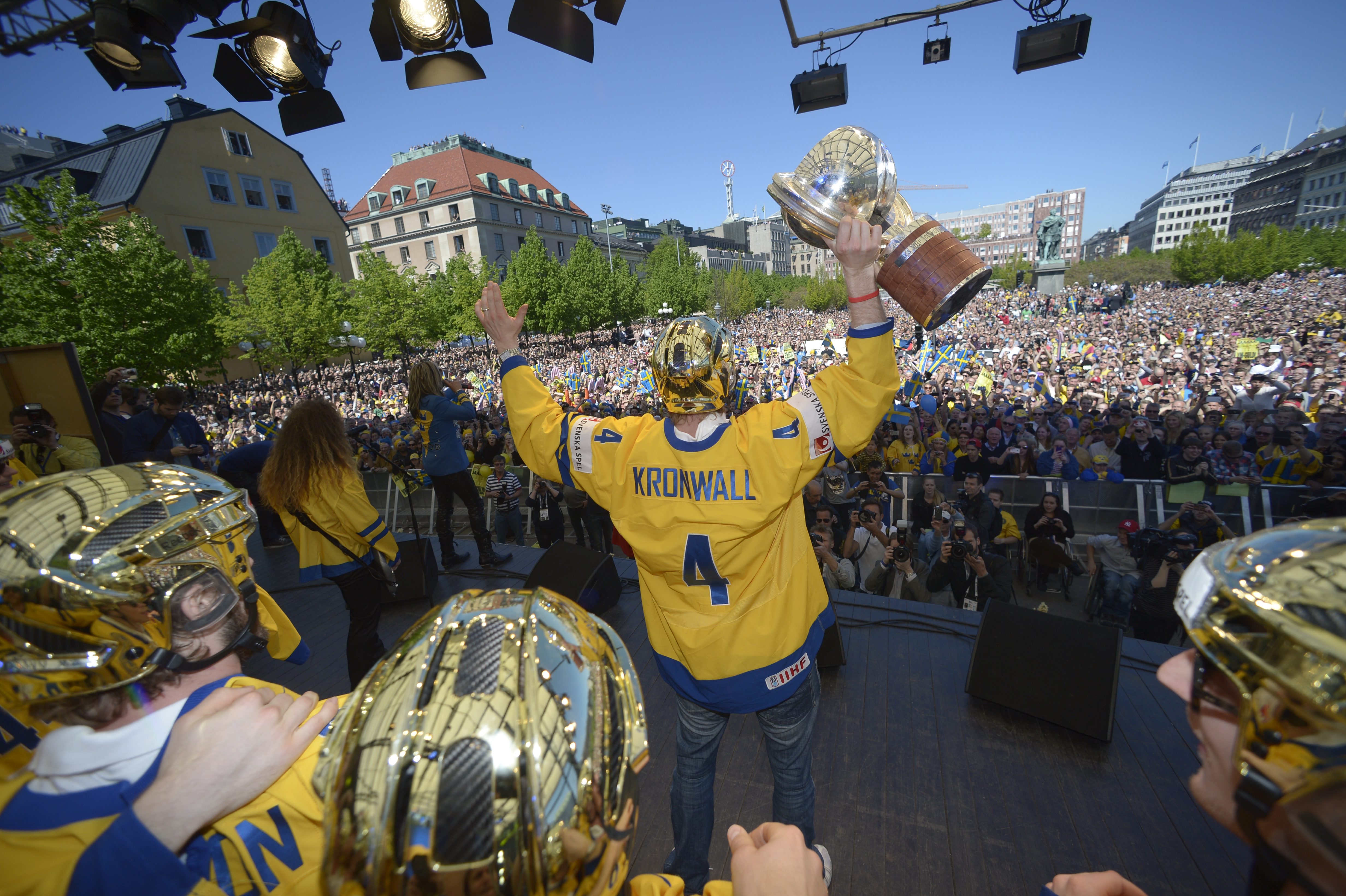 VM-guld, Schweiz, Kungsträdgården, Tre Kronor