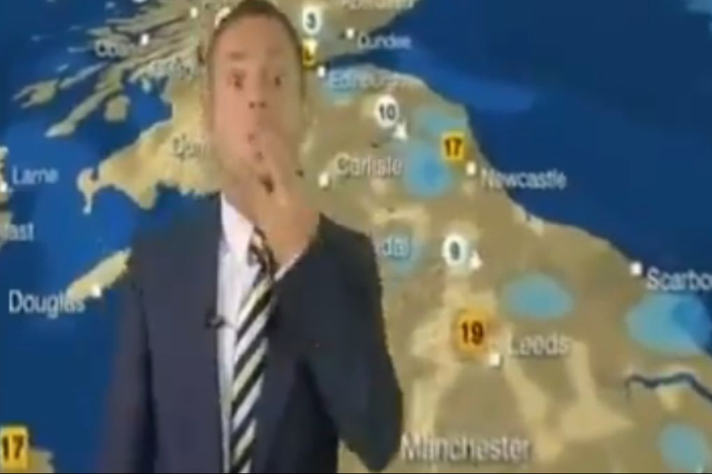 bbc, Tomasz Schafernaker, Meterolog, Simon McCoy, Finger