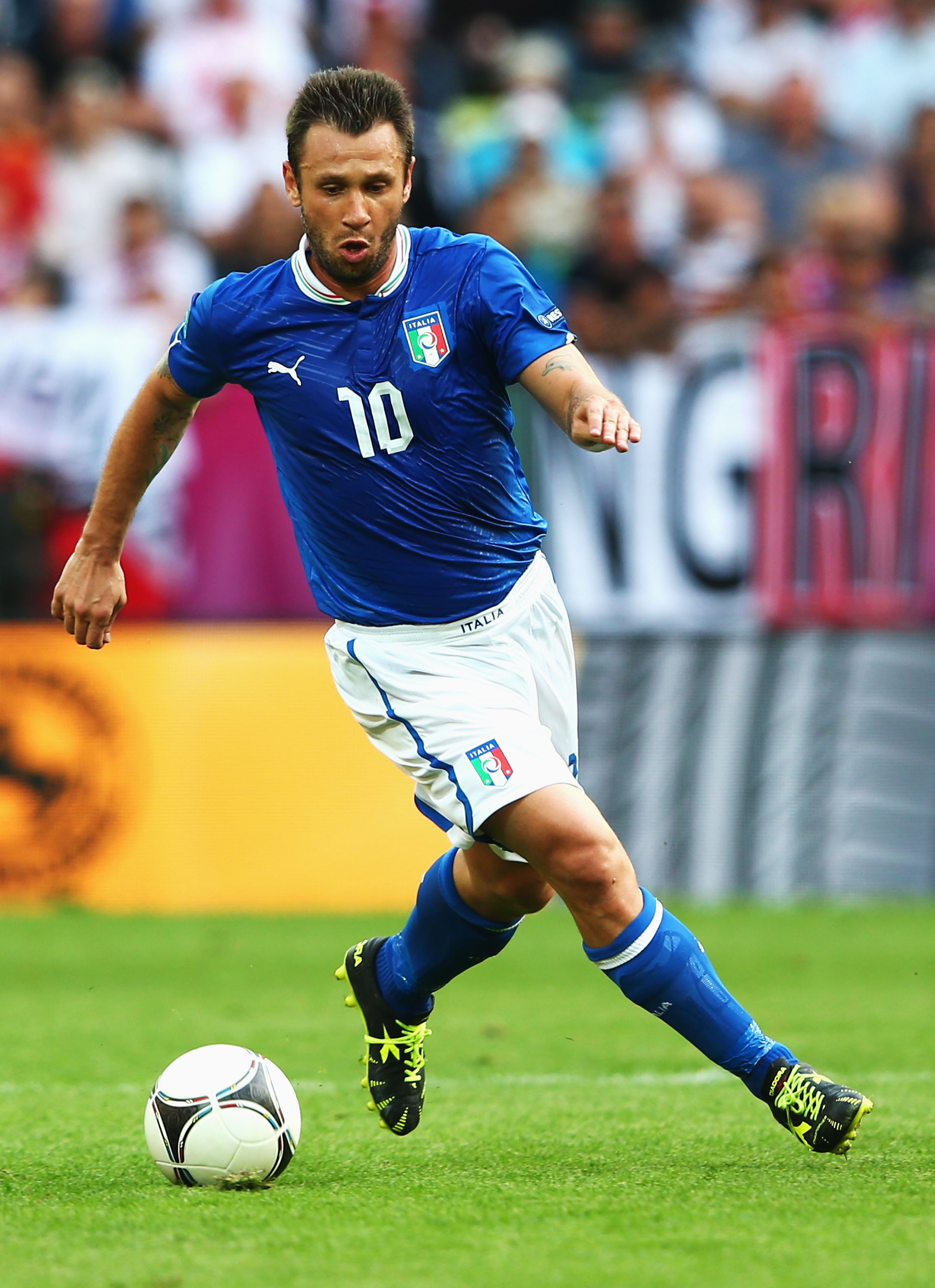 Italiens anfallsstjärna Antonio Cassano. "Han är en fantastisk fotbollsspelare".