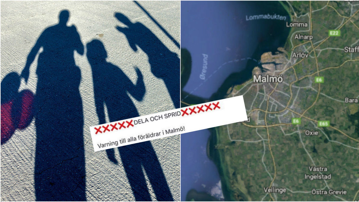 En varning till föräldrar i Malmö sprids på sociala medier. 