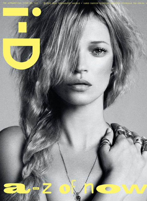 Kate på omslaget till i-D. Kate på omslaget till i-D.