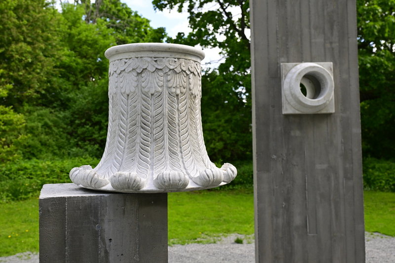 Detalj ur "Museum" av Monika Sosnowska – den sjätte installationen i Prinsessan Estelles skulpturpark.