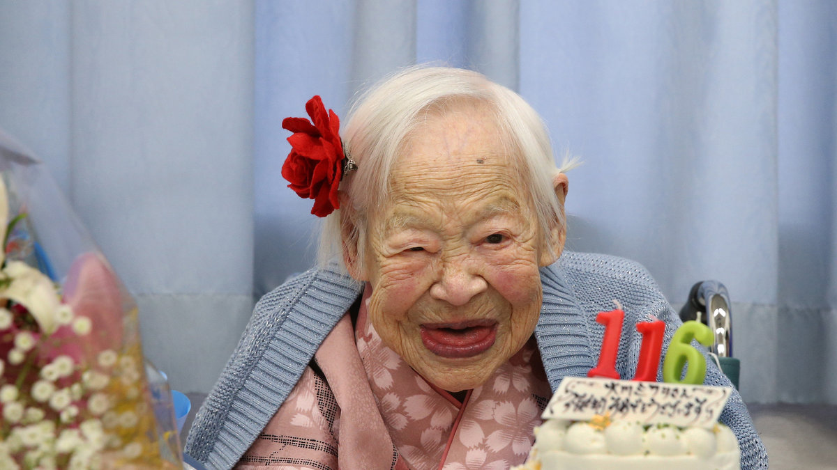 Misao Okawa fyllde 116 år i mars 2014. Hon räknas som världens äldsta nu levande kvinna.
