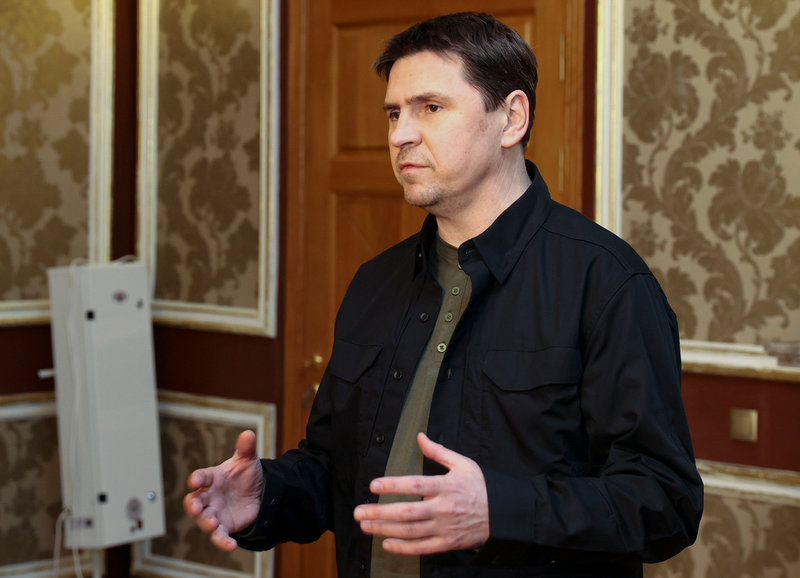 Mychajlo Podoljak, rådgivare till Ukrainas president Volodymyr Zelenskyj. Arkivbild.