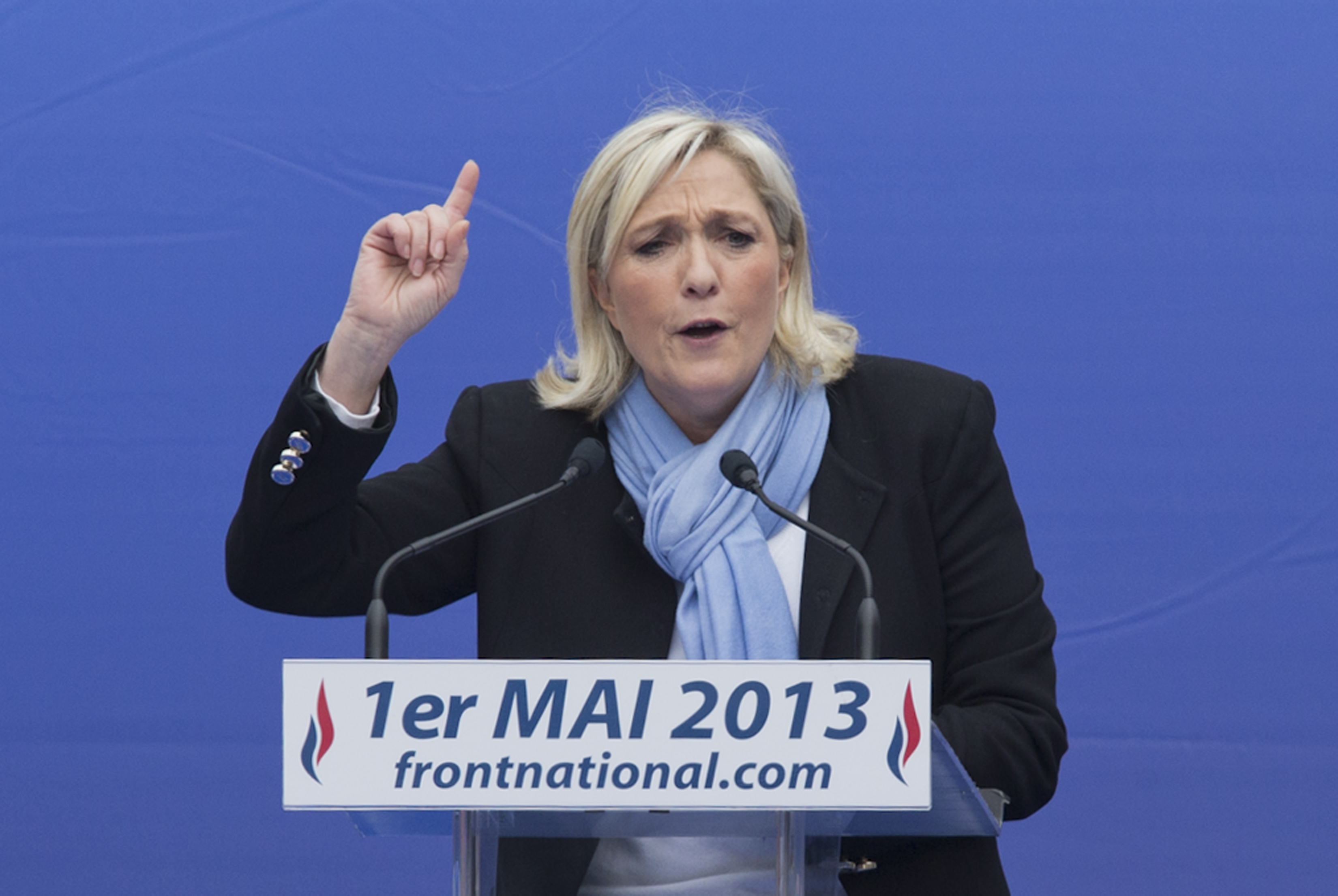 Front Nationals ledare Marine Le Pen.