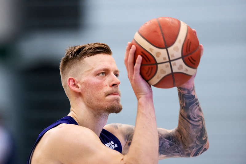 Viktor Gaddefors under landslagssamlingen i juni.