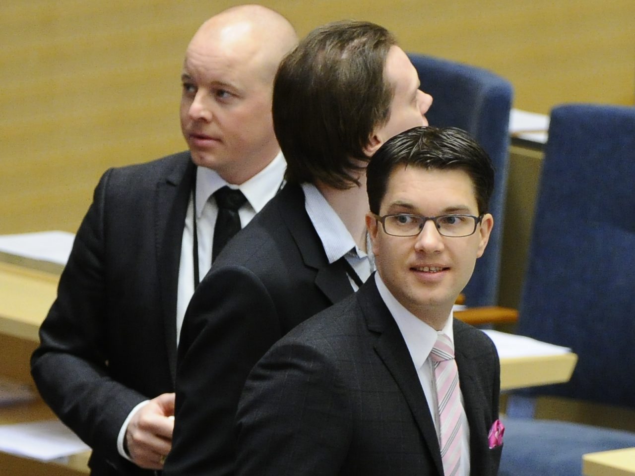 Sverigedemokraternas partiledare Jimmie Åkesson tillsammans med SD:s partisekreterare Björn Söder tillhör "de fyras gäng".