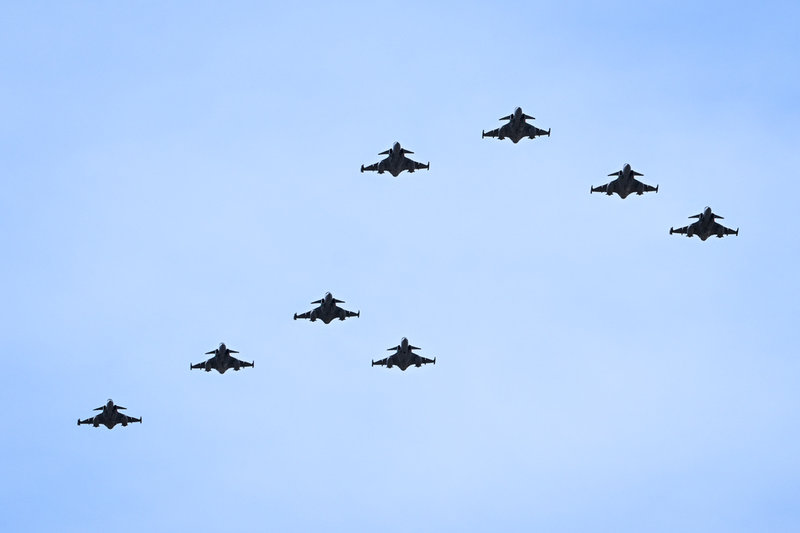 Överflygning sedd från Norrbro.