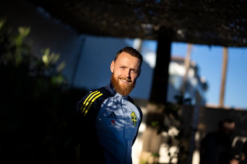 Landslagets förstemålvakt Viktor Johansson.