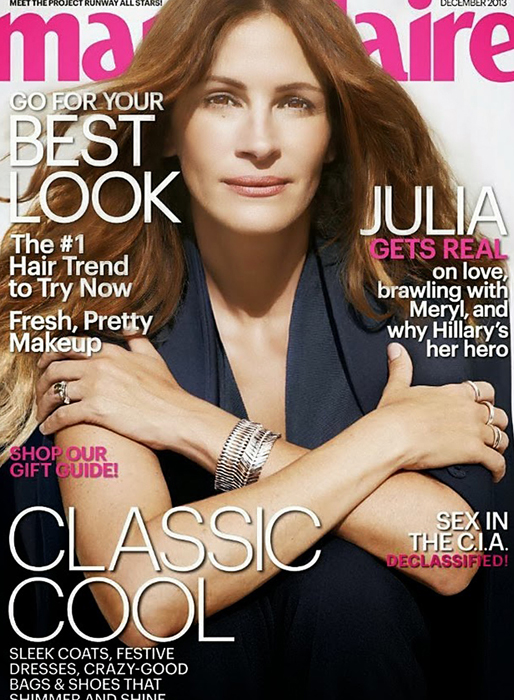Julia Roberts på omslaget till Marie Claire. 