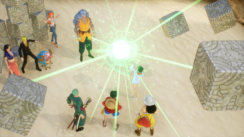 'One piece' är namnet på den skatt som en piratkung samlade på sig. Skärmbild ur spelet.