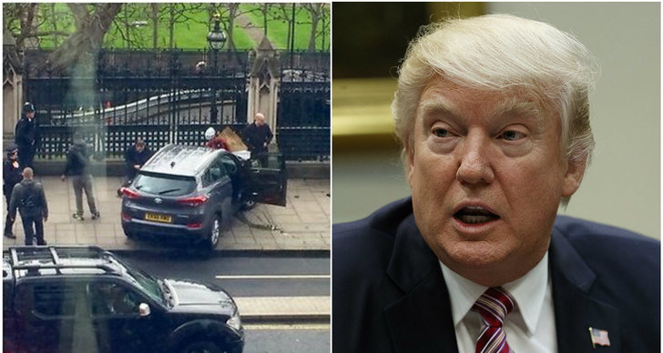 Terrorattacken i Westminster, Donald Trump